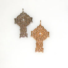 Load image into Gallery viewer, CeltArt Signature Diamond Cross White Gold
