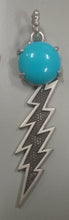 Load image into Gallery viewer, Turquoise Bolt Pendant Sterling Silver